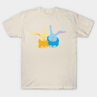 Pair of Blue and Gold Bunnies T-Shirt